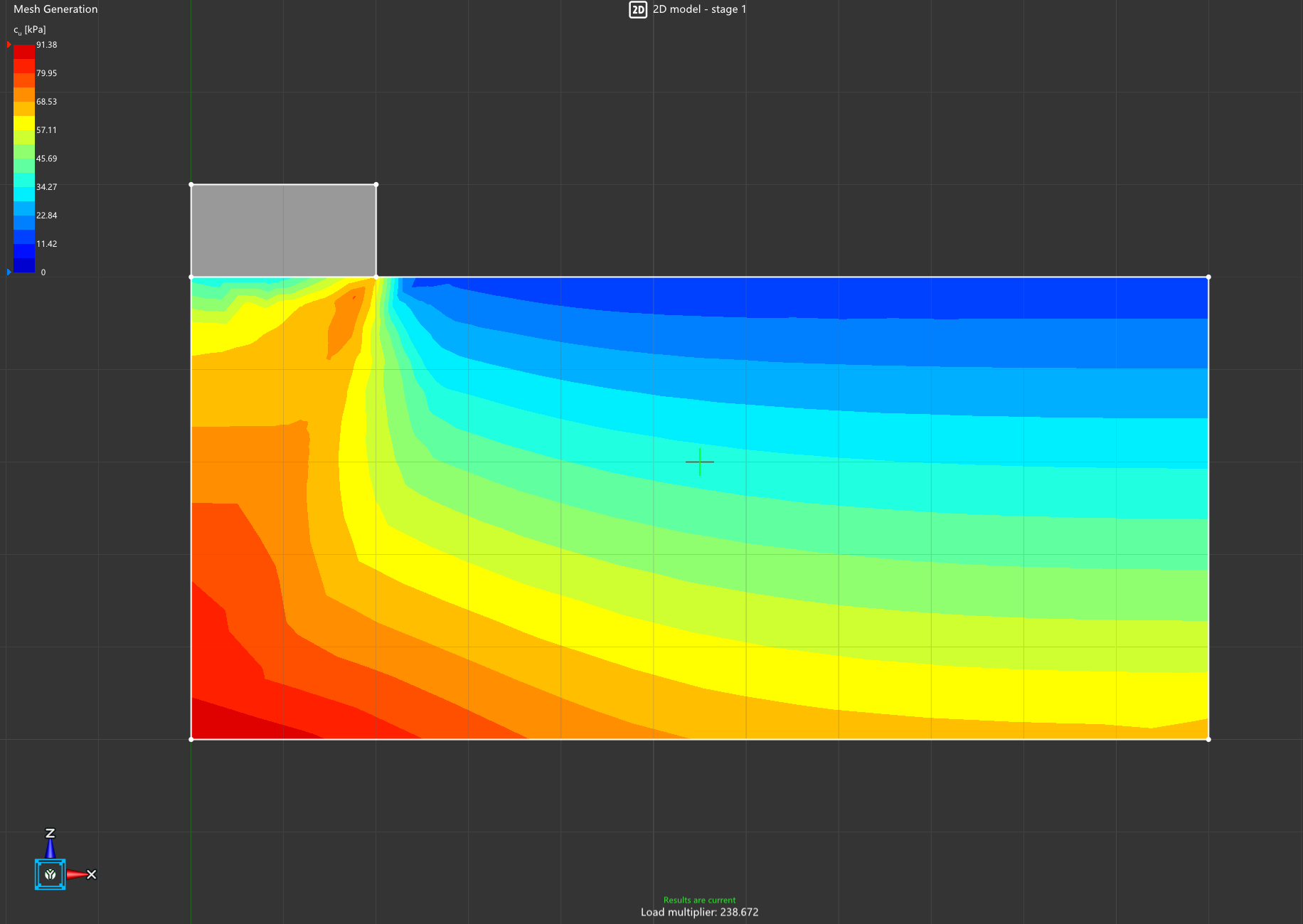 Figure 5.1 Variation of s_u from user defined parameter variation.