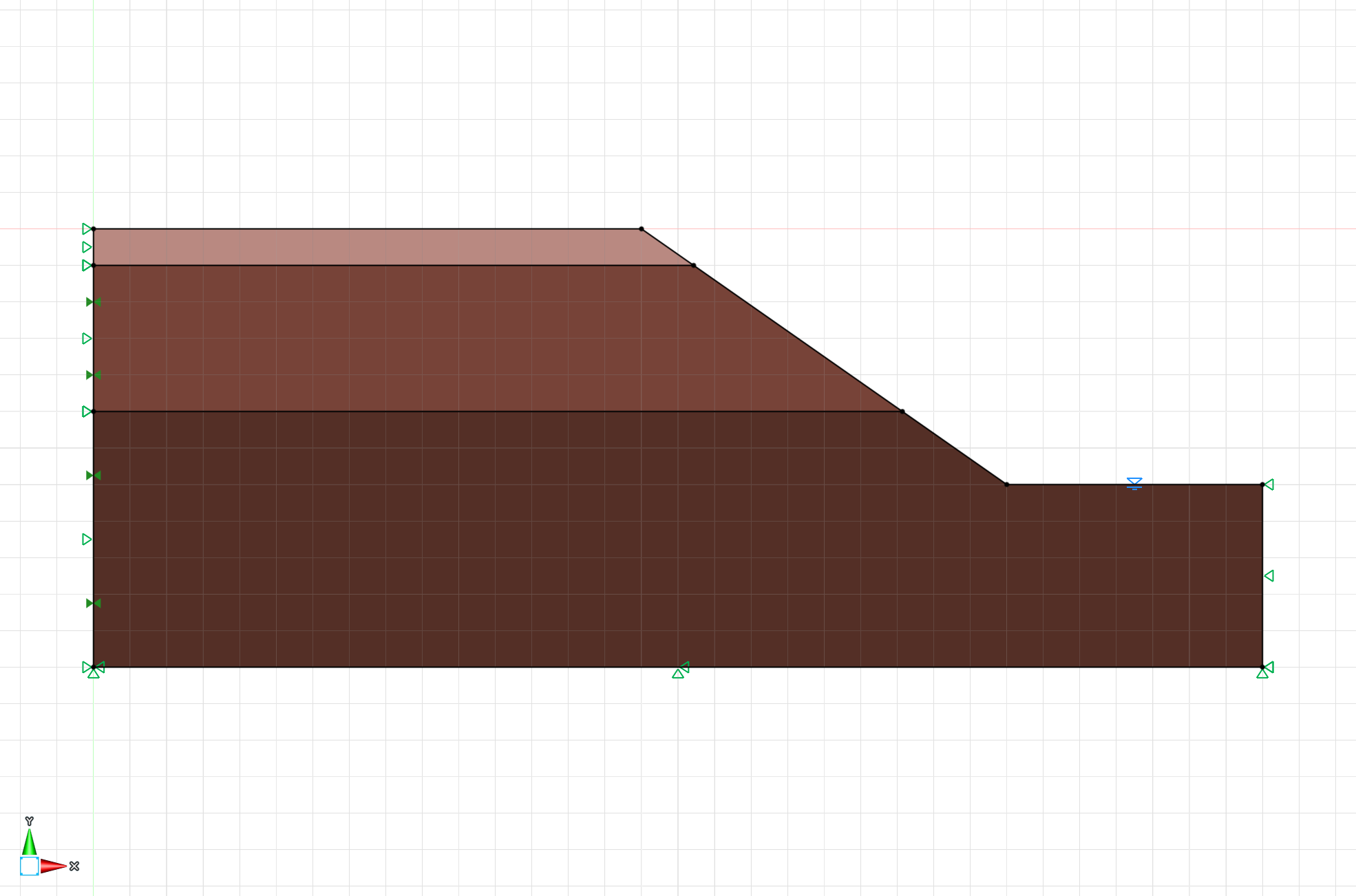 Figure 8.1 Geometry of layered slope.